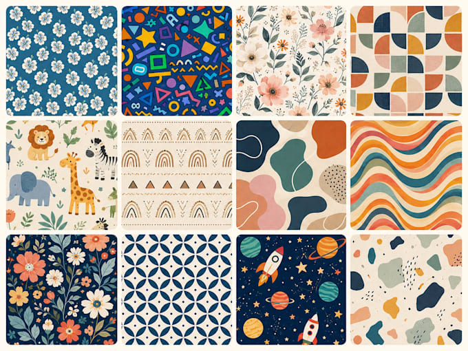design seamless vector patterns for fabric and wallpaper