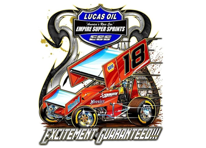 Design high quality racing car mascot logo with t shirt design by ...