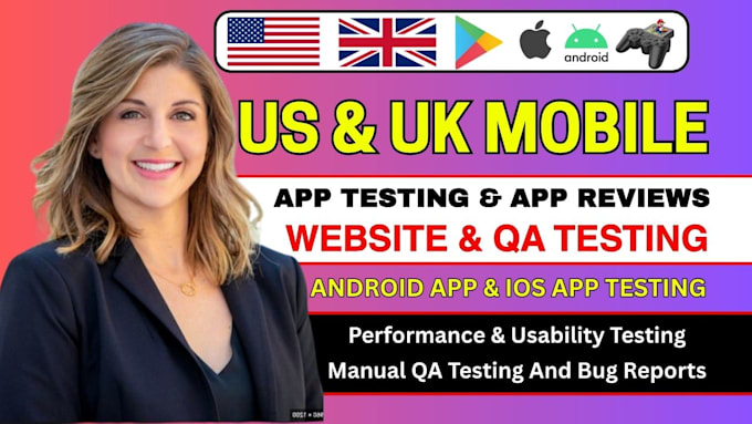 do US uk mobile app testing qa testing website testing ios android user testing