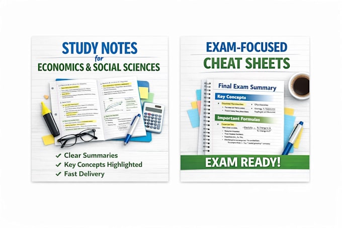 create clear, structured study notes and exam cheat sheets fast