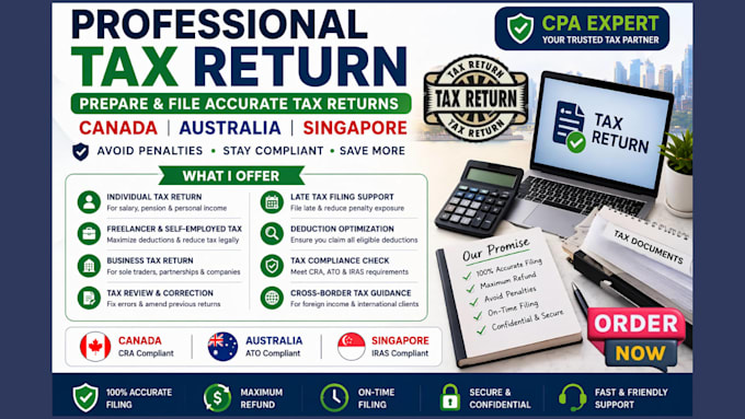 prepare and file tax return canada australia singapore avoid penalties