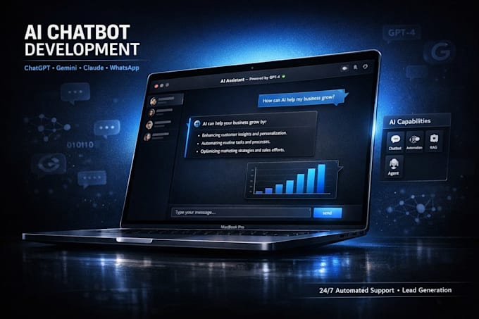 build an ai web app, ai chatbot, gpt integration, ai agent and ai automation