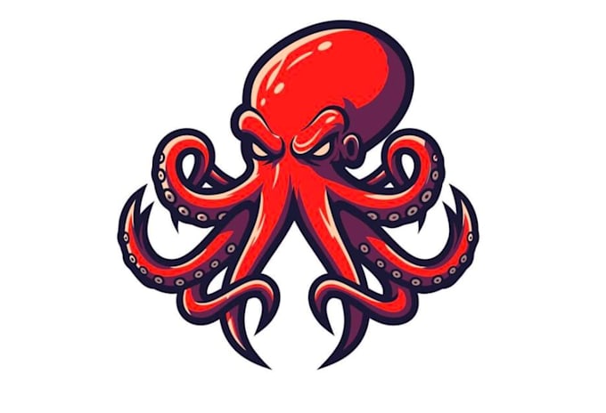 draw most wonderful octopus mascot logo design service