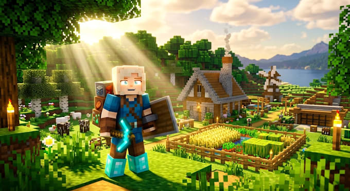 custom minecraft thumbnail design
