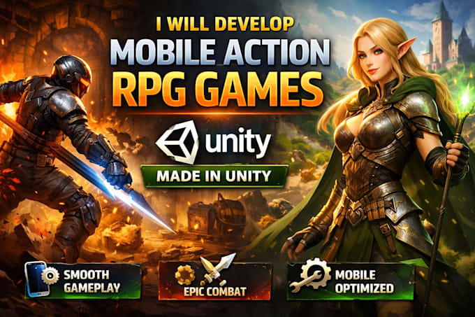 develop high quality mobile action rpg games in unity with engaging mechanics