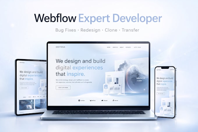 responsive webflow bug fix transfer, clone edit or convert webflow site redesign