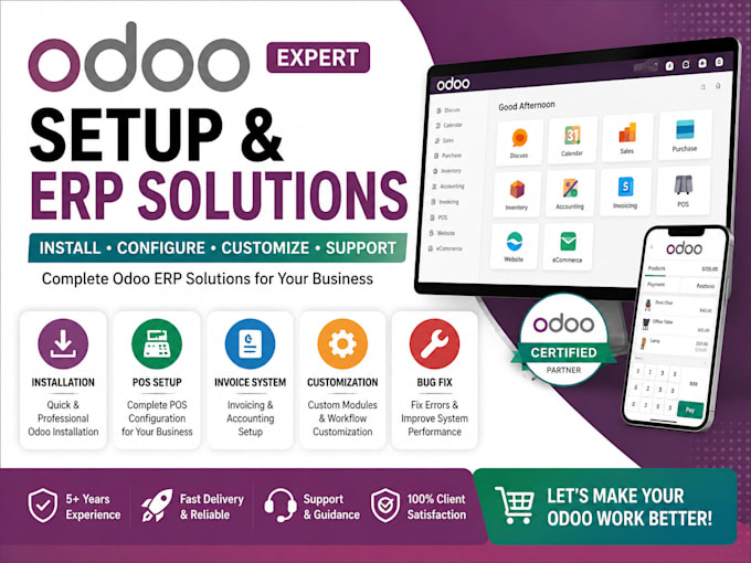 install odoo setup pos invoice customize odoo erp system
