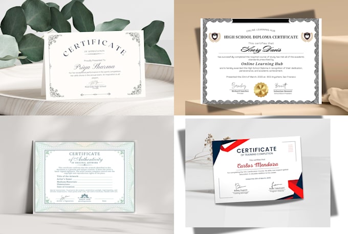 design elegant custom certificates