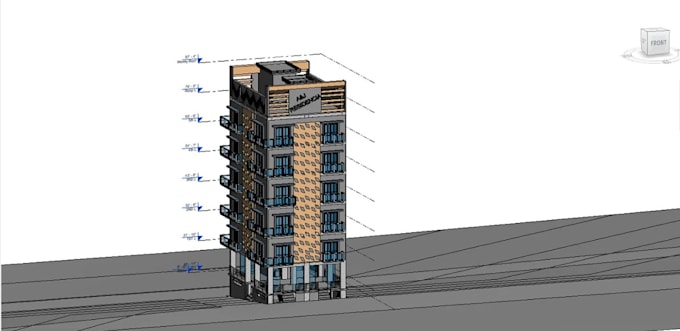 create detailed 3d bim model, architectural design in revit,section drawing, dwg