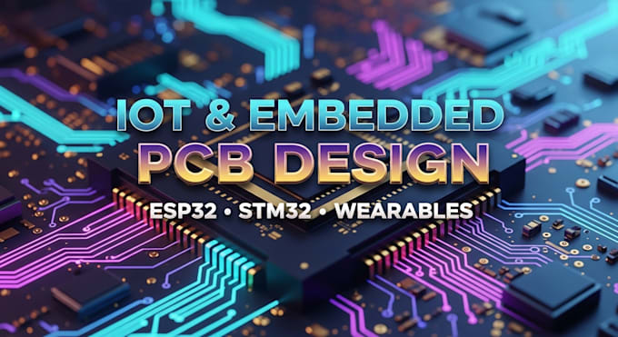 design pcb layout for iot, esp32, stm32 and embedded systems, wearables device