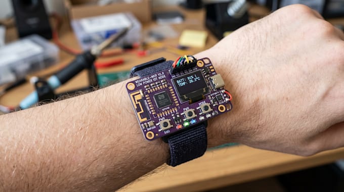create mini wearable pcb device for low power electronics projects
