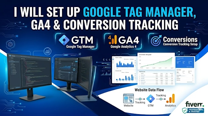 setup google tag manager, ga4 and conversion tracking