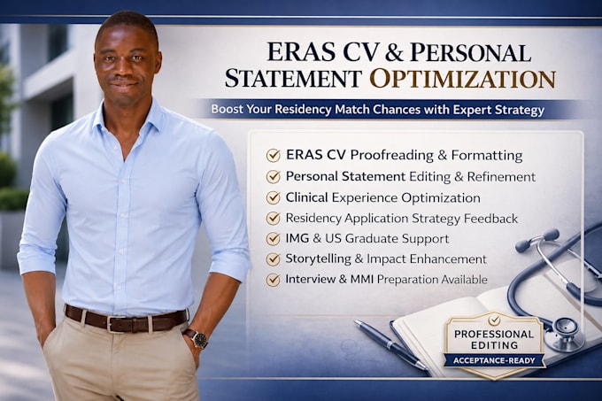 proofread and improve eras CV and personal statement