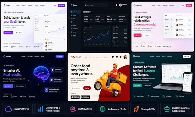 design and develop a modern responsive landing page website that converts