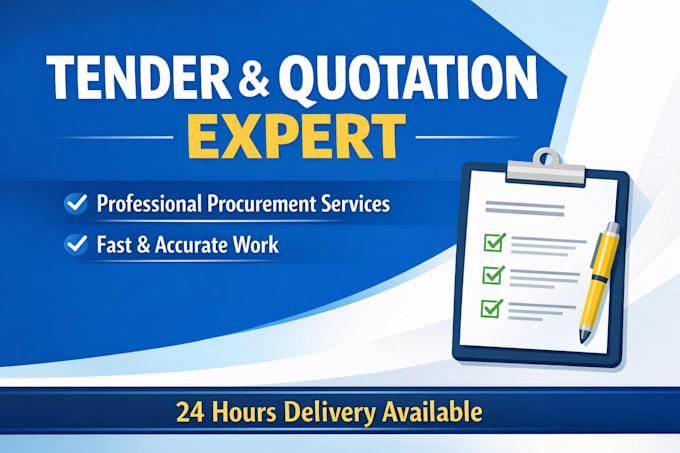 prepare professional tender documents and quotations
