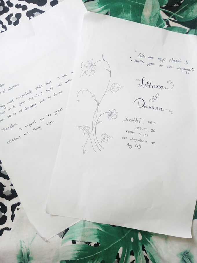 write anything with my beautiful hand writing