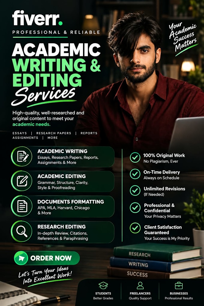 proofread and edit essays, articles, and academic documents