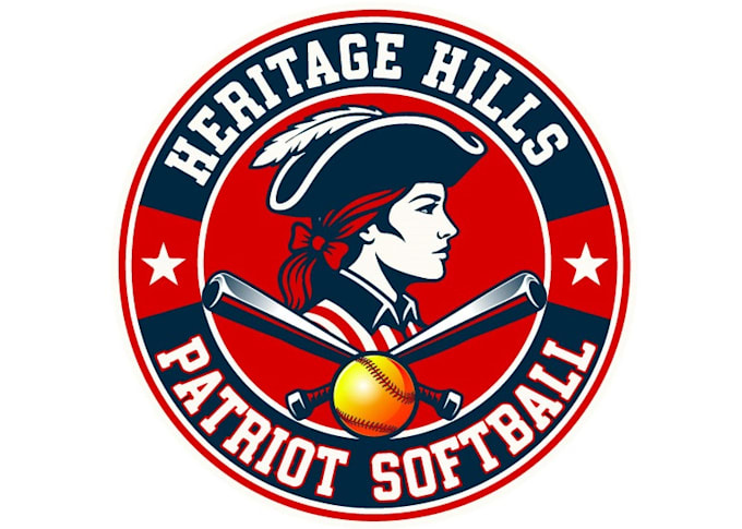 design unique softball logo with free source file