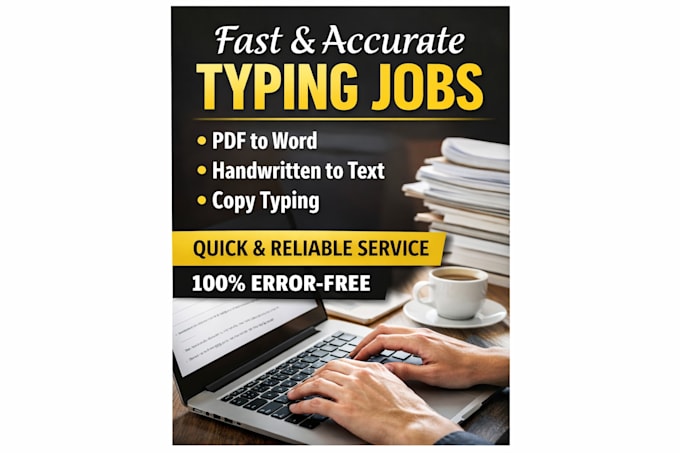 do fast and accurate typing jobs