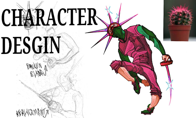 draw any illustration, character design or oc