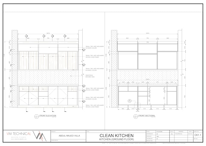 create kitchen cabinet shop drawings for fabrication