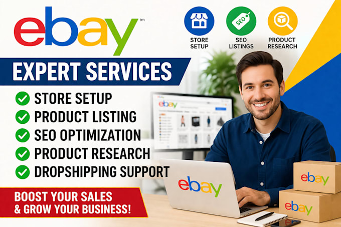 be your professional ebay expert for store setup, listing and SEO