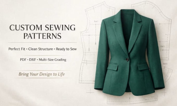 create sewing pattern for your clothing design with perfect fit and structure