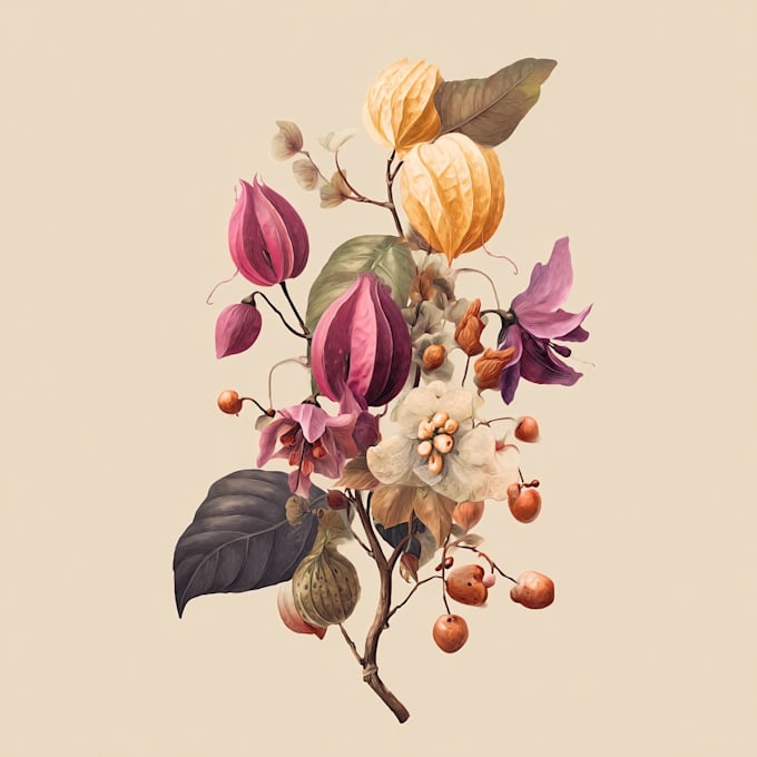 create custom floral botanical artwork