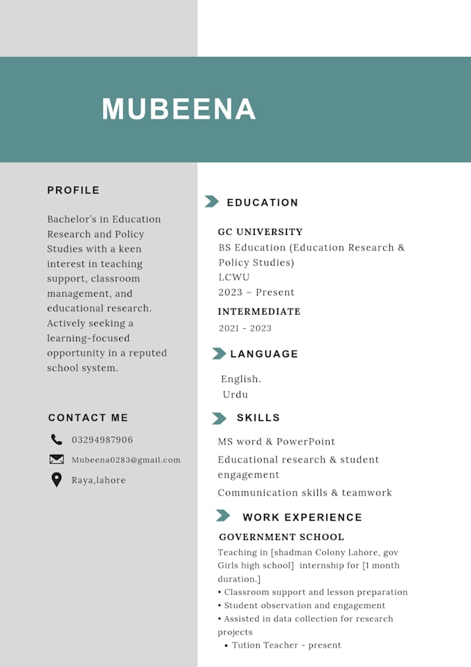 design professional CV slides or do typing and assignments