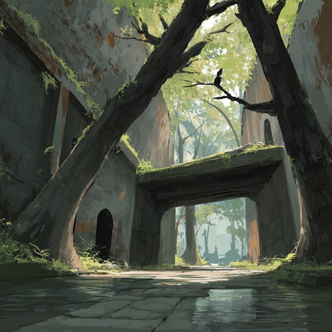 create environment concept art and illustration