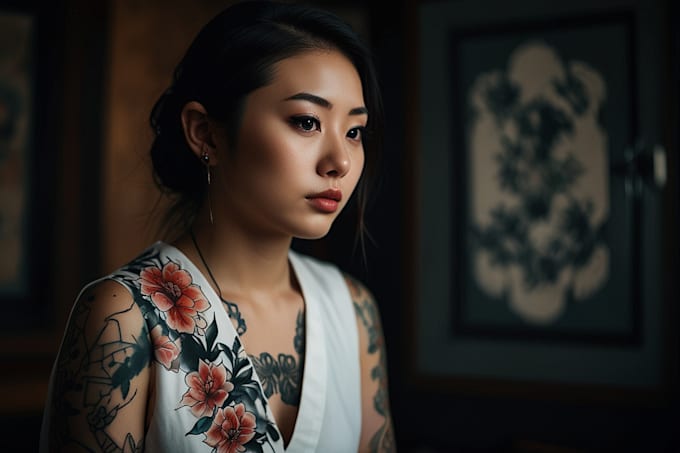 making a japanese style tattoo art