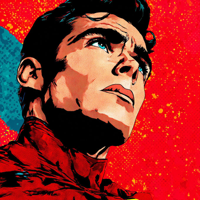draw comic superhero pop art portraits