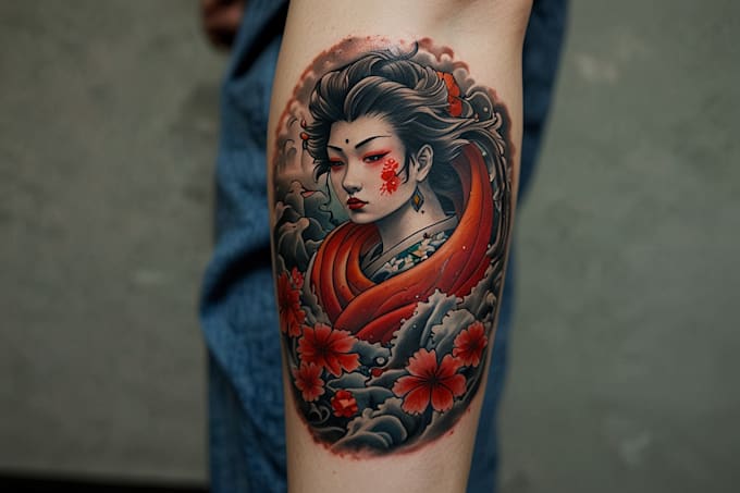 make a japanese style tattoo art