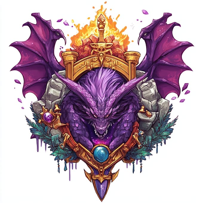create a medieval, fantasy, rpg logo