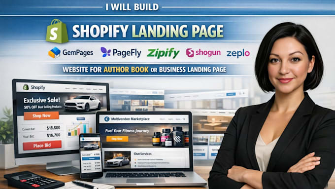 design high converting shopify landing page with replo, zipify, gempage, pagefly