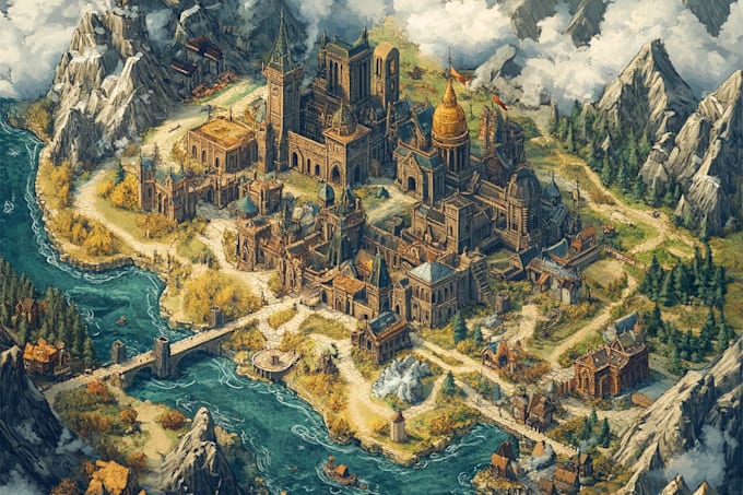 do a custom map for fantasy, scifi
