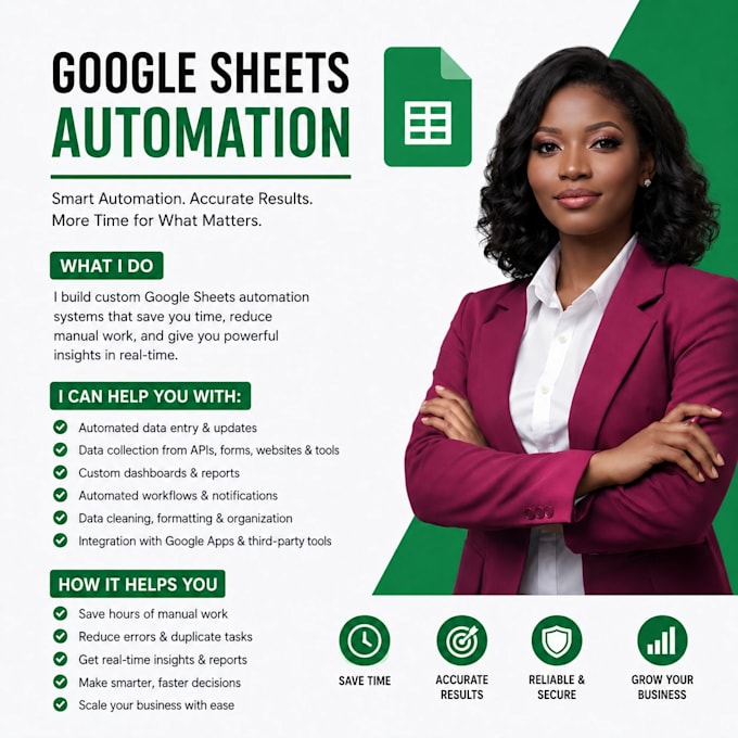 google sheets automation, spreadsheet, excel vba for your business