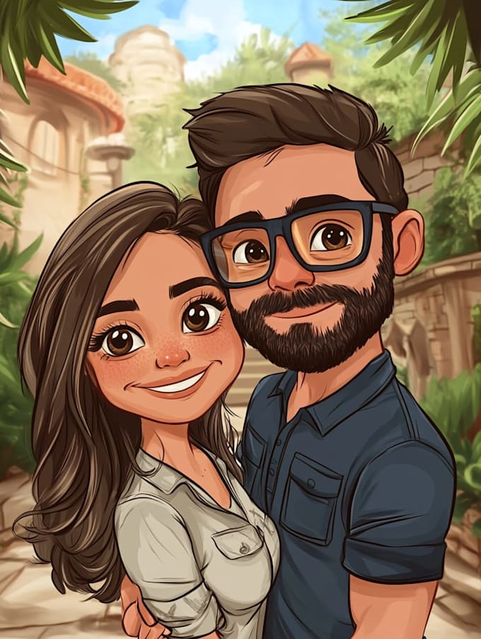 make couple portrait illustration