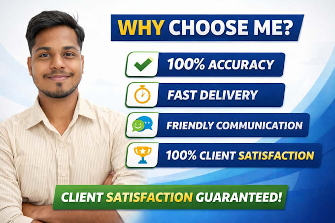 do accurate data entry, PDF to excel, copy paste and web research