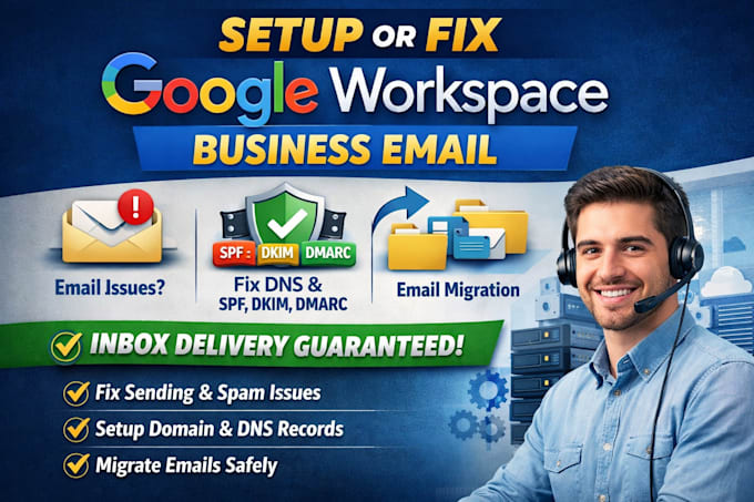 setup google workspace, business domain emails