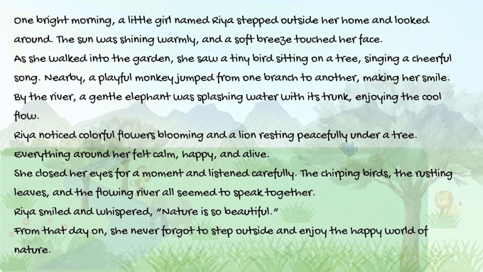 write short fun stories for kids with simple language