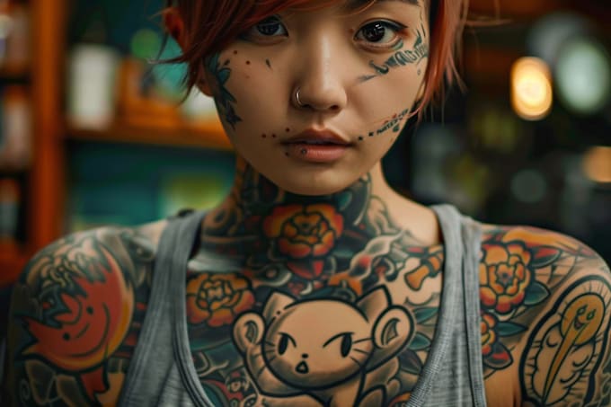 make comic cartoon anime tattoo design
