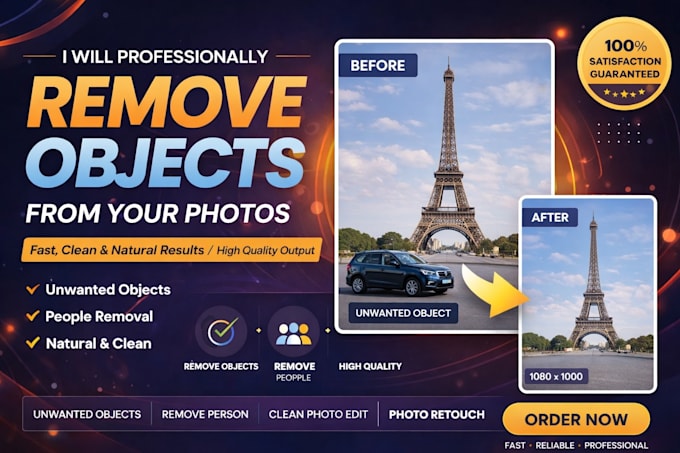 remove unwanted objects or people from your photos