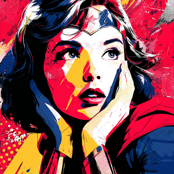 design an amazing superhero pop art