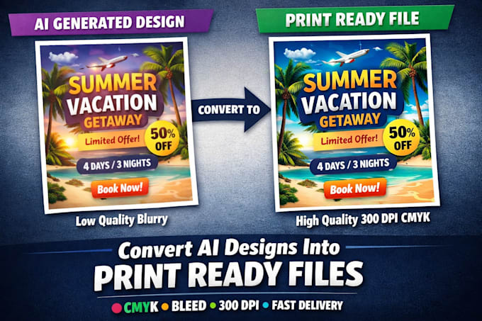 convert ai designs into print ready 300 dpi cmyk files fast