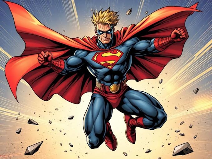 design custom superhero character illustration
