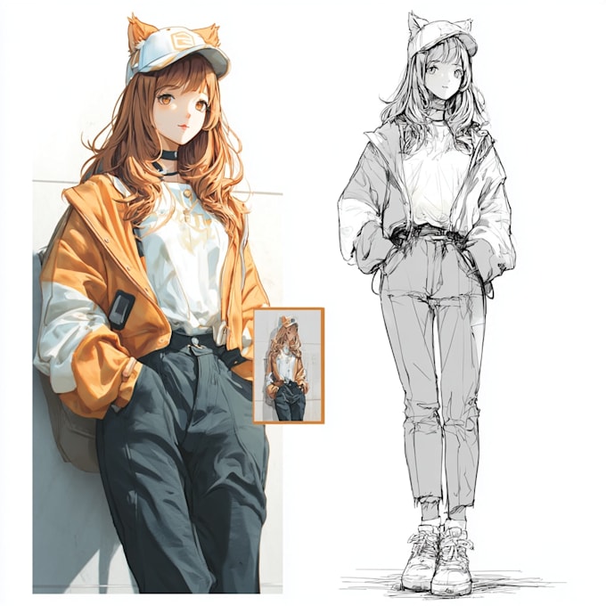 draw beautiful anime art illustration