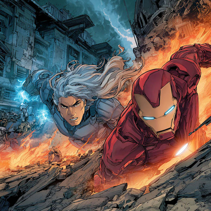 draw comic book illustration as a comic book illustrator