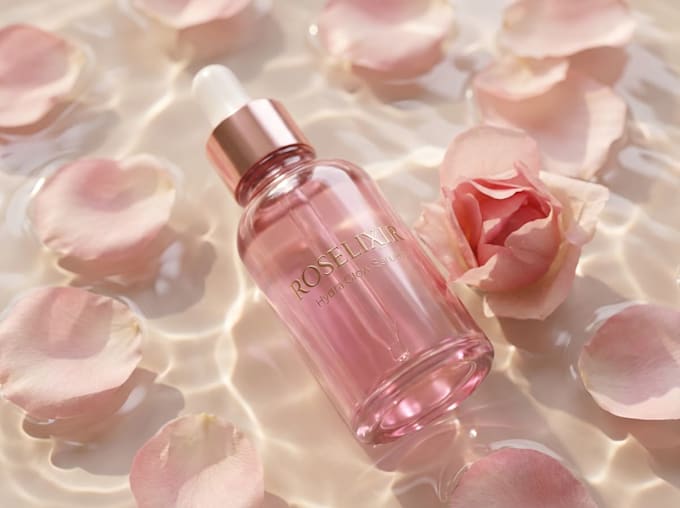 design luxury ai skincare product ads