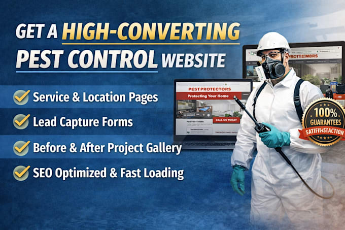 design an SEO friendly pest control website for more leads
